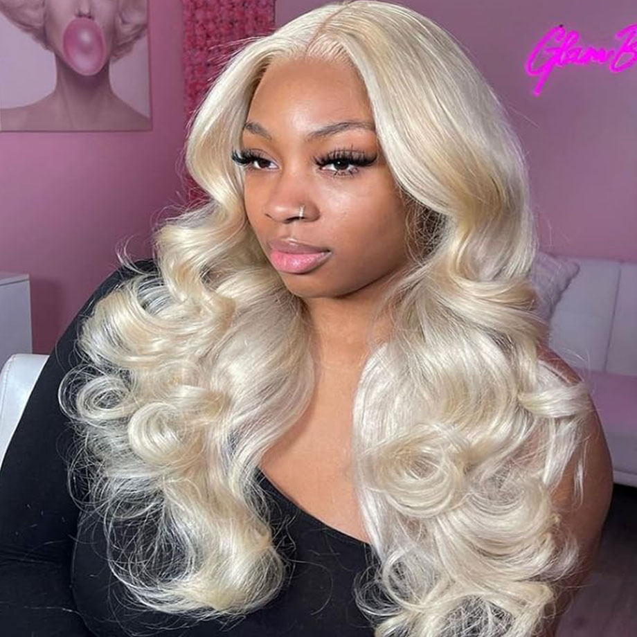613 Blonde Body Wave Lace Front Wig - Peruki z ludzkich włosów Body Wave