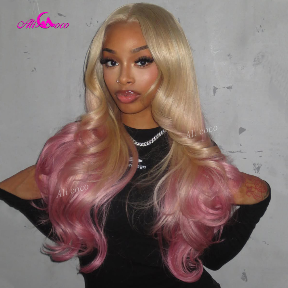 613 Blonde Body Wave Lace Front Wig - Peruka z włosów naturalnych o gęstości