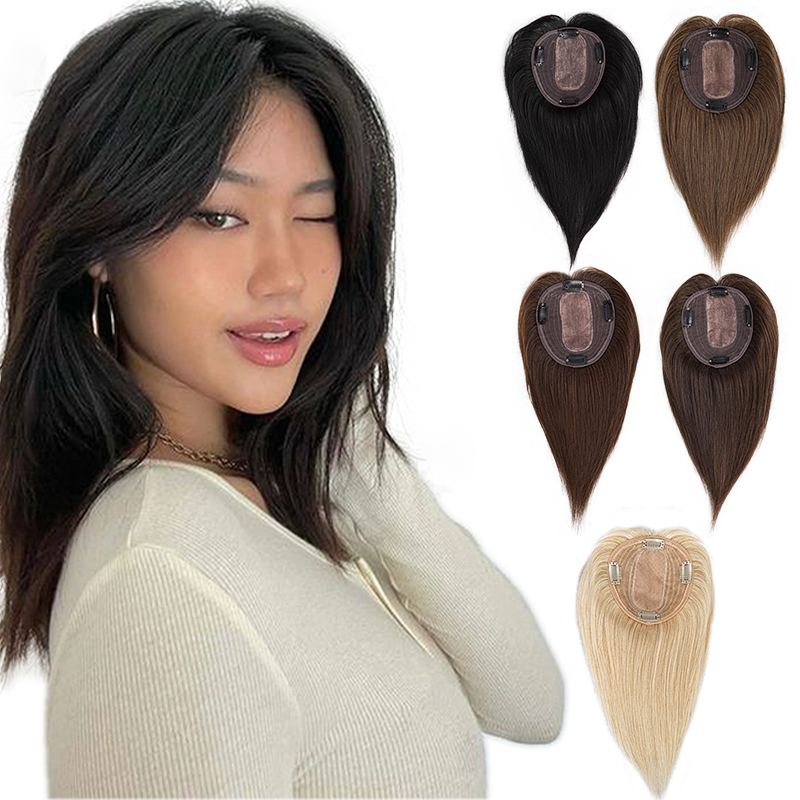 Seamless Clip In Hair Extensions Human Hair - 10-calowy doczepiany top z włosów naturalnych