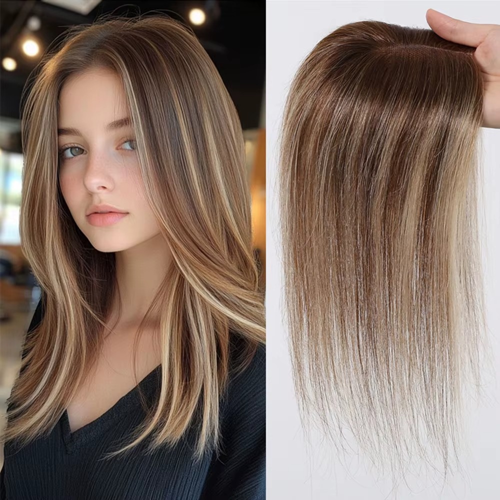 100% Ludzkie Włosy Toppers Brą – Seamless Clip In Hair Extensions Human Hair recenzja i cena