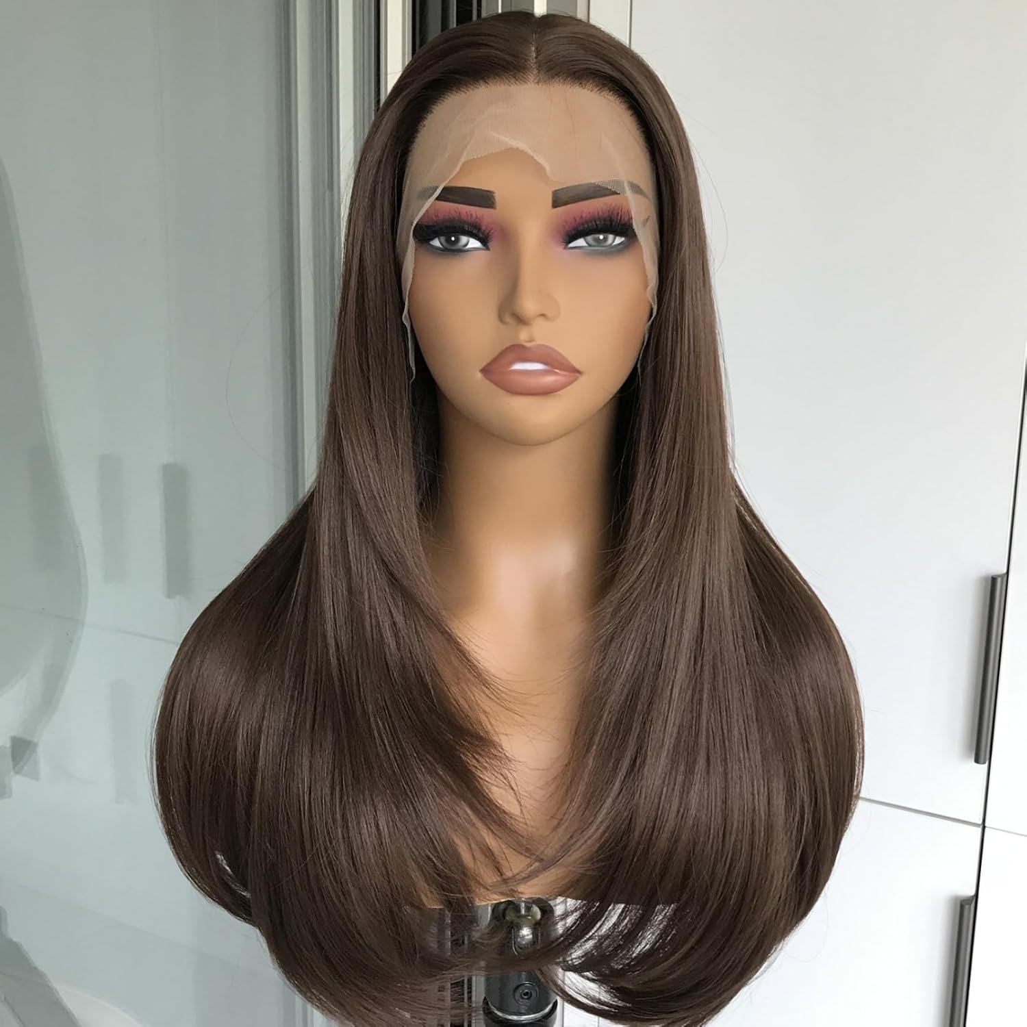 Czekoladowo-brązowa, idealnie  – Hd Lace Frontal Wig Human Hair Pre Plucked recenzja i cena