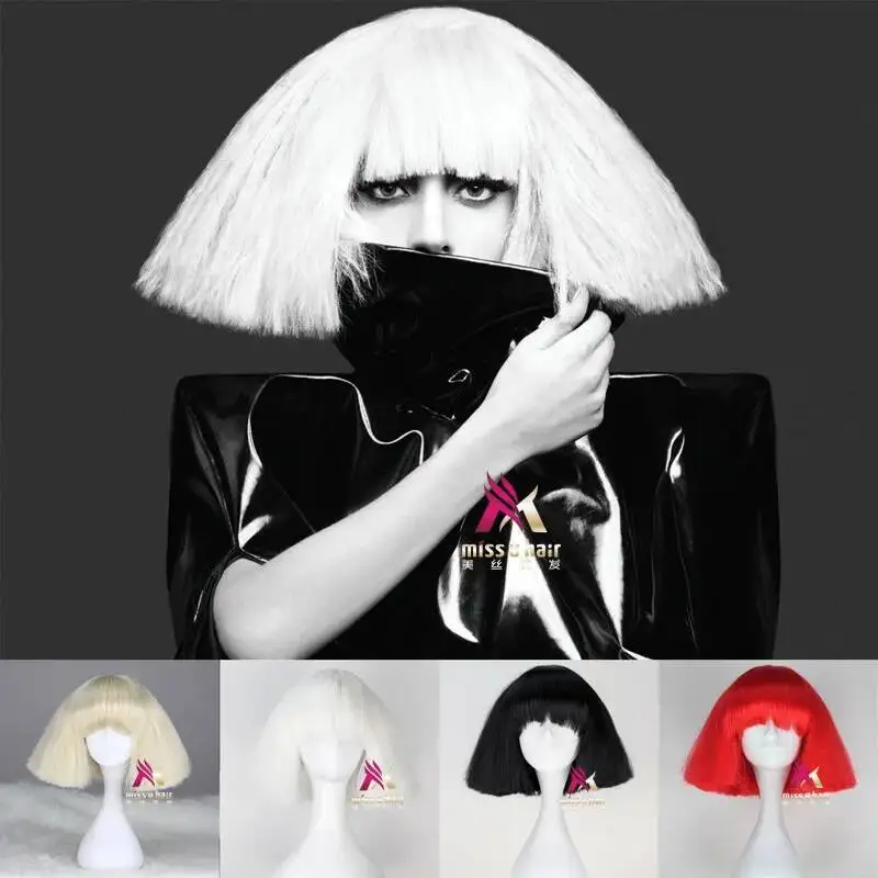 Czarna peruka Lady Gaga, blond – Synthetic Wigs recenzja i cena